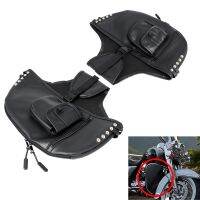 【LZ】 Motorcycle Leather Soft Lowers Elephant Ears Leg Warmer Bag Chaps w/ Storage For Harley Touring Electra Street Trike Road King