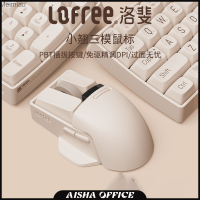 คีย์บอร์ดฝาปิดขนาดเล็กเมาส์บลูทูธไร้สาย Lofree Xiaoqiao 2.4G,เมาส์เป่าลมแบบชาร์จไฟได้สามโหมดเมาส์เล่นเกมส์