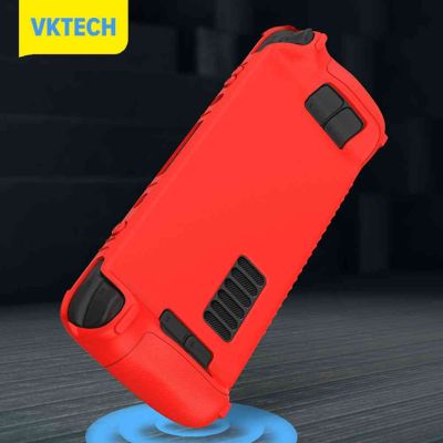 Vktech เคสโทรศัพท์กันกระแทกเคสซิลิโคนกันกระแทกกันรอยขีดข่วนพร้อมอุปกรณ์ฝาปิดปุ่มสำหรับเครื่องเล่นเกม Steam Deck