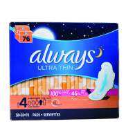 BĂNG VỆ SINH BAN ĐÊM ALWAYS ULTRA THIN 38 MIẾNG - Size 4