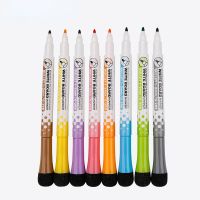 8 Colors Whiteboard Water-Based Pen with Erasable Cap  Magnet Childrens Painting Home  School Office Pens Fine Tip Magnetic  Pens