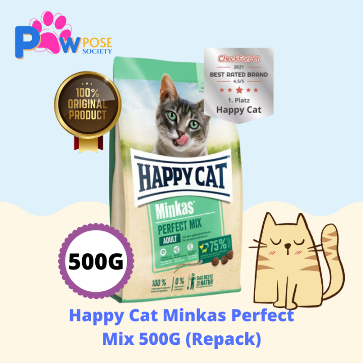 Happy Cat Dry Food 500G / 1KG REPACK (Salmon / Beef / Lamb / Perfect
