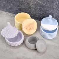 【YP】 Storage Boxes With Lids Silicone Molds Ornaments Jars Bottles Gypsum Concrete Mold Resin Candle Cup Flowerpot