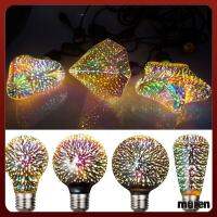 MUREN ลูกแก้วแสงของตกแต่งบ้าน LED สีสันสดใสหลอดไฟเอดิสันดอกไม้ไฟ3D