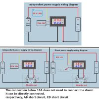 ；‘。、’ DC 100V 10A Voltmeter Ammeter Blue + Red LED Amp Dual Digital Volt Meter Gauge