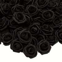 【YF】❍❖☎  10pcs Roses Artificial Flowers Bulk for Decoration Stemless Heads Walls Crafting Supplie