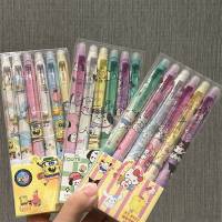 Sanrio Genshin Impact blue Click ball pen erasable pen spacemanst SpongeBob ST gel pen stationery for students