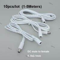 10x 1/1.5/3/5m white DC male to female jack Power supply connector Cable 22awg 3A Extension Cord Adapter Plug 12V 5.5x2.1mm W6TH