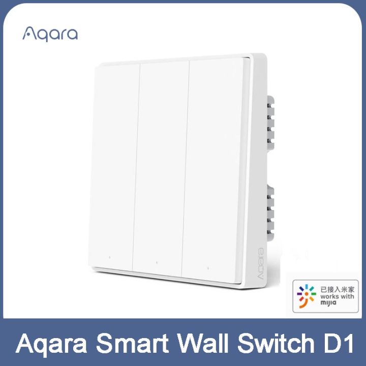 aqara-smart-wall-switch-d1-zigbee-wireless-remote-control-key-light-neutral-fire-wire-triple-button-smart-home
