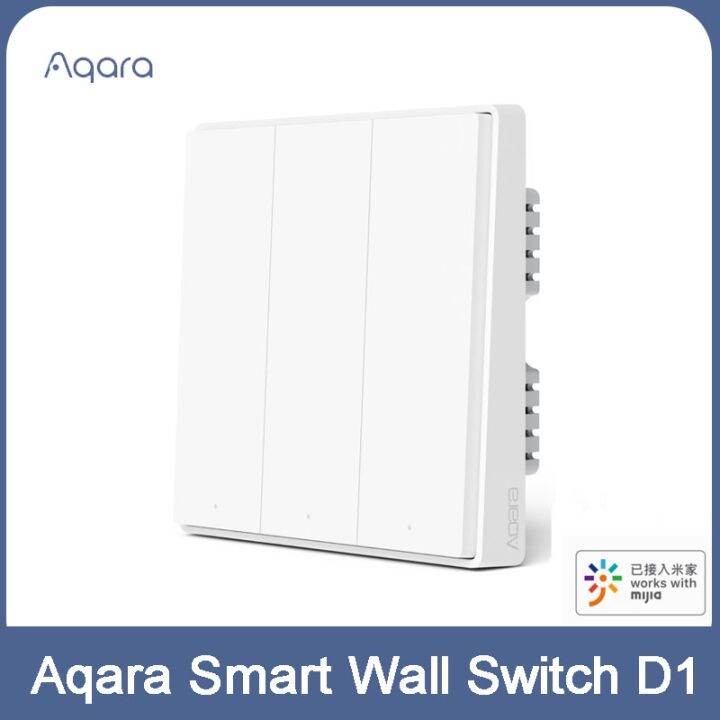 aqara-smart-wall-switch-d1-zigbee-wireless-remote-control-key-light-neutral-fire-wire-triple-button-smart-home