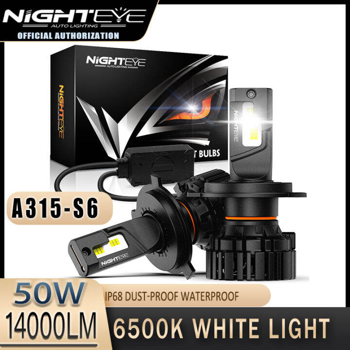 2PCS NIGHTEYE LED Car Headlight A315S6 H4 H7 H11 HB3 9005 HB4 9006 50W