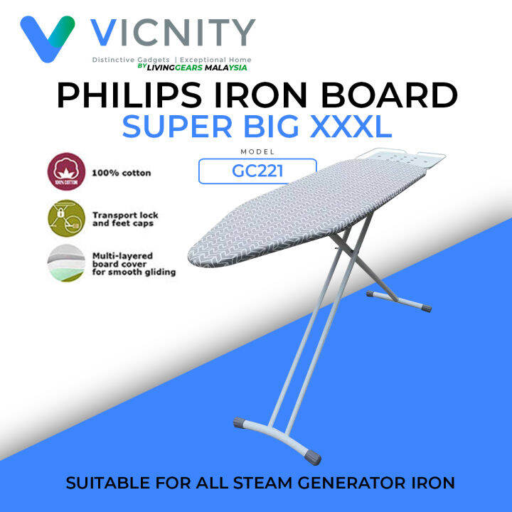 Philips Ironing Board XXL GC221 Designed For Steam Generators / Granit