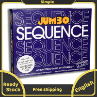 Jumbo Sequence เกมกระดานสำหรับ Family เกมปาร์ตี้อายุ7 + 2-12ผู้เล่นของขวัญที่เป็นของเล่นเด็ก Uno