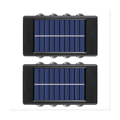 8 LED Solar Wall Lamp Outdoor Waterproof Up &amp; Down Luminous Lighting Garden Solar Lights Stairs Fence Sunlight Lamp