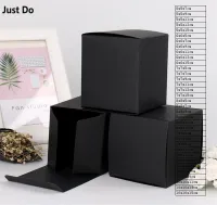 6*6*13cm black paper empty box blank Gift Box Cartons Boxes blank Packaging Box cosmetics packaging gift box