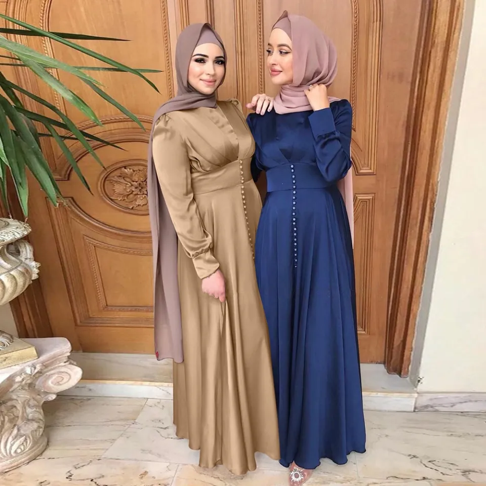 Ramadan Eid Abaya Dubai Turkey Muslim Dress Islam Clothing Dresses Abayas  For Women Vestidos Robe Longue Vetement Femme Musulman | Lazada Singapore