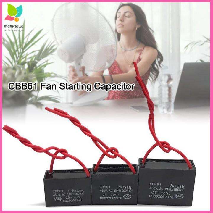 MEMGOUO 450V Start Capacitor 1/1.2/1.5/2/2.5/3/3.5/4/5/6UF CBB61