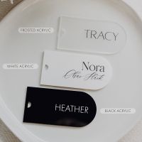 Arch Acrylic Wedding Place Card Luggage Tag Table Number Card Blank Acrylic Name Plate Seating Chart Card Sign for Party Banquet