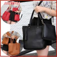 ANNTYE1 4Pcs/set หนังพียู กระเป๋า Crossbody ความจุสูงมาก ลำลองแบบสบายๆ กระเป๋าแบบสะพายไหล่ แฟชั่นสำหรับผู้หญิง แบบพกพาได้ ชุดกระเป๋าผู้หญิง ผู้หญิงผู้หญิงผู้หญิง