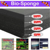 Aquarium Accessories Biochemical Cotton 15 25 35 50PPI Filter Practical Fish Tank Pond Foam Sponge Filter Black Multiple Size