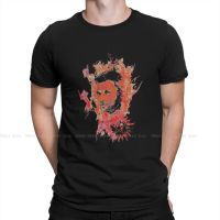 Humorous Flames T-Shirt Men O Neck Pure Cotton T Shirt Lucifer Hell Demon Bible Short Sleeve Tee Shirt Gift Idea Clothes