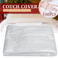 100PCS Disposable Plastic Couch Cover Bedspread SPA Massage Treatment Table Sheets Transparent Beauty Bed Waterproof Film