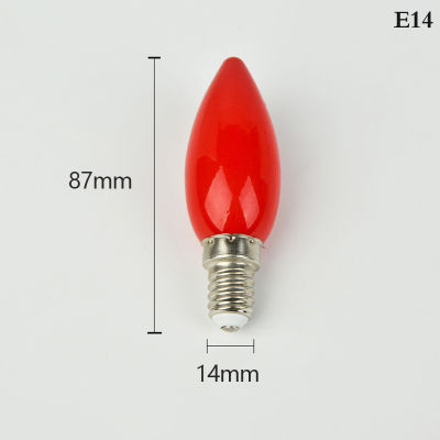 💖【Lowest price】MH หลอดไฟแท่นบูชา LED E14/E12 1ชิ้นโคมไฟพระพุทธรูปสีแดงโคมไฟตกแต่งวัด