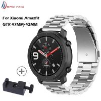 ┋ Pasek ze stali nierdzewnej do Xiaomi Huami AMAZFIT Bip strap 20MM 22MM opaska na nadgarstek do Amazfit GTR 47 47MM pasek Stratos 2 2s Pace