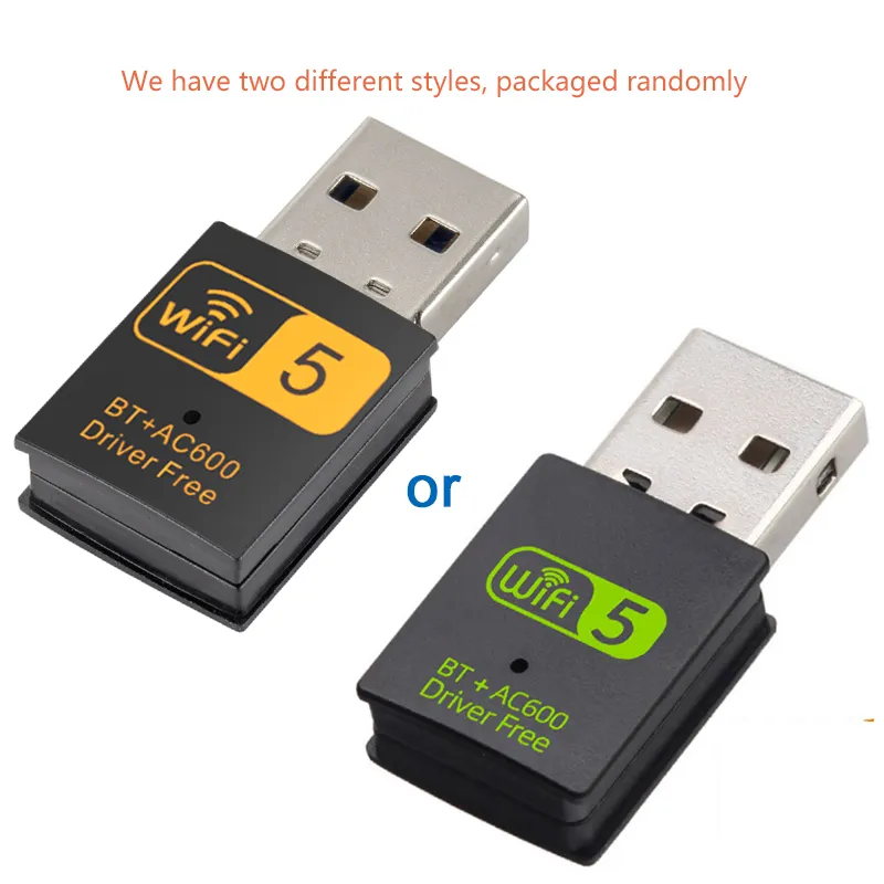 Adaptateur USB WiFi Bluetooth pour PC, 600Mbps Clé WiFi Dongle