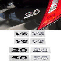 V8 V6 3.0โลโก้5.0สติกเกอร์ติดกล่องใส่ของท้ายรถจักรยานยนต์รถยนต์ ABS อุปกรณ์ตกแต่งป้ายติดตัวถังรถยนต์สำหรับจาร์กัว XF Xj-6 XJ-S X-Type XE S-Type S-Type S 2000 Xk8 Xkr