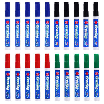 Wholesale Whiteboard Marker Pen 20pcsLot Black Red Green Blue Colors White Board Makers Pens For Office Student Writing