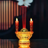 ✐№✻ Incense burner battery plug ever-burning lamps for Buddha GongDeng blessing electric candle smoke-free mammon duke guan temple ancestors land