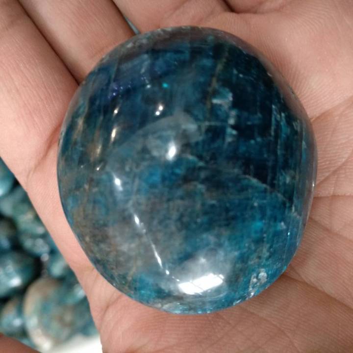 หินปาล์มขัดเงาแร่ธาตุสีน้ำเงิน110กรัม-มาดากัสการ์