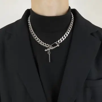 Shop Korean Titanium Steel Necklace Men with great discounts and