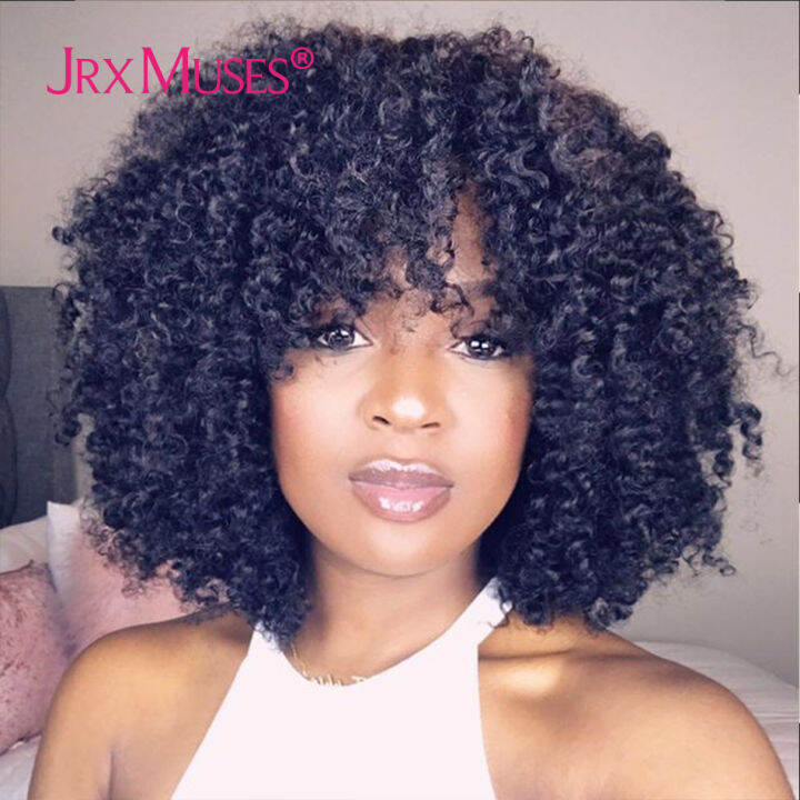 afro-kinky-curly-วิกผมมนุษย์เรียบเต็มเครื่องทำสั้น-curly-bob-fringe-wigs-สำหรับผู้หญิงบราซิล-remy-ผม200