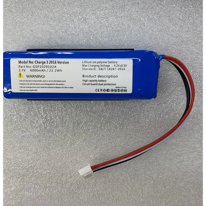 HST New Replacement GSP1029102A 6000mah Battery for JBL Charge 3 2016