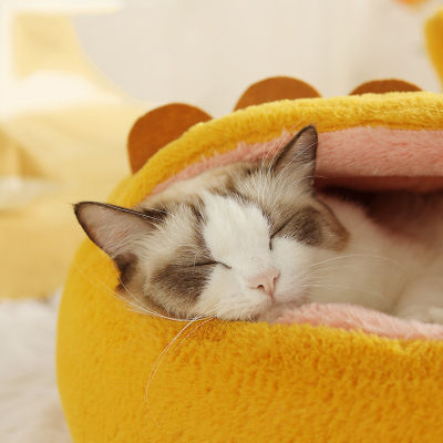 Winter Warm Velvet Bed House for Cats Puppy Deep Sleep Dog Cat Kennel Cushion Cover Blanket mascotas suministros para gatos