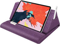 MoKo Tablet Pillow Stand, Soft Bed Pillow Holder Xmas Gift for up to 11" Pad, Fits iPad 10.2"(9th Gen), New iPad Mini 6 8.3" Air 4/3, iPad Pro 11/10.5/9.7, Mini 5 4, Galaxy Tab S6/S7 11", Purple