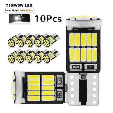 10Pcs T10 LED Bulb Canbus Car W5W LED Signal Light 12V 4014 24SMD