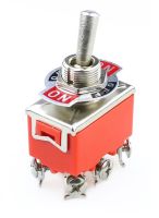 E-TEN1322 Micro switch 15A/250V 6 pin Waterproof Switch Cap On-Off-On Miniature Toggle Switches orange 1PCS