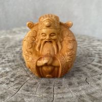 Rosewood carved of Wealth wooden handle piece 5.3cm high hot style