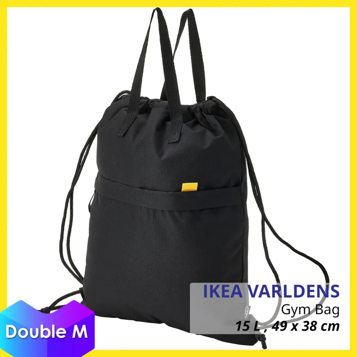 🇸🇪 IKEA VARLDENS 100 Polyester TopHandle / Drawstring Gym Bag