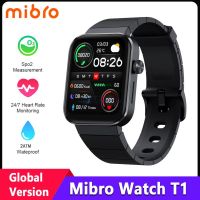 ~ Mibro T1 Global Version นาฬิกาข้อมือสมาร์ทวอทช์ เชื่อมต่อบลูทูธ หน้าจอ AMOLED 1.6 นิ้ว วัดอัตราการเต้นหัวใจ SpO2 เหมาะกับการเล่นฟิตเนส เล่นกีฬา