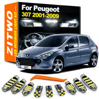 ZITWO 16Pcs หลอดไฟ LED ภายในโดม Sunvisor Light Kit สำหรับ Peugeot 307 Hatchback SW ซีดาน2001-2004 2005 2006 2007 2008 2009