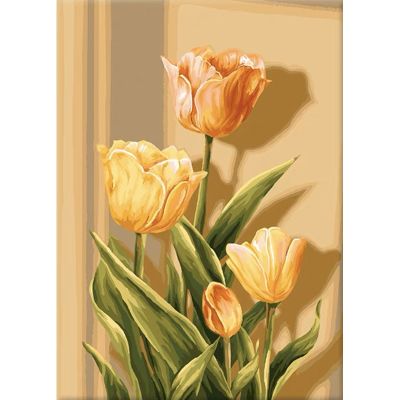 GATYZTORY Frame Diy Pictures By Numbers Kits For Adults Flowers Handpainted Oil Painting Tulip Acrylic Hand Paint Decor Gift