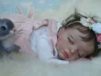 NPK 20inch Reborn Doll Kit Coco Sleeping Baby Newborn Doll Parts with Body Unfinished