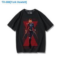 ☾✤ York Hewlett Diffuse wei black widow scarlett marvel joint American captain avengers alliance around 4 men and women t-shirts with short sleeves