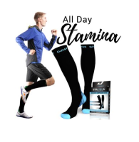 CJ.collection ถุงเท้ารัดกล้ามเนื้อ STAMINA  (NO BOX) ถุงเท้ารัดน่อง ใส่ออกกำลังกาย วิ่ง ปั่นจักรยาน ลดการเมื่อยล้า กระชับกล้ามเนื้อน่อง