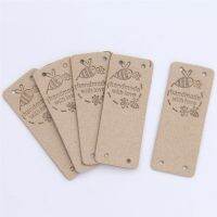 2x5cm Colorful Label Handmade Half Fold Skin-friendly Soft Embossed Suede PU Leather Label DIY Accessories 20Pcs Stickers Labels