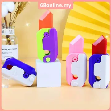 Radish Knife 3D Gravity Knife Decompression Push Brand Small Toy 3D  Printing Gravity Radish Knife